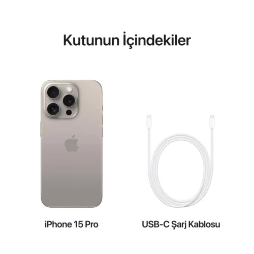 iPhone 15 Pro 512GB Natürel Titanyum MTV93TU/A -9