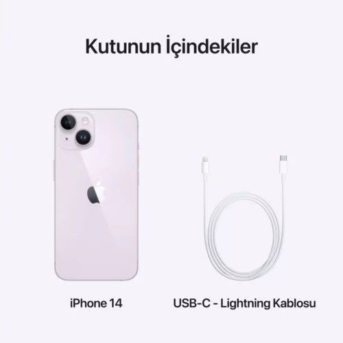 iPhone 14 256GB Mor Kutunun İçndekiler