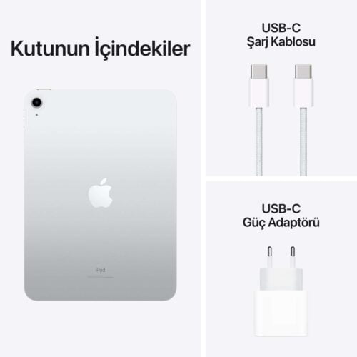 iPad 10.9 inç Wi-Fi 64GB Gümüş (10.Nesil) MPQ03TU/A-Teşhir -9