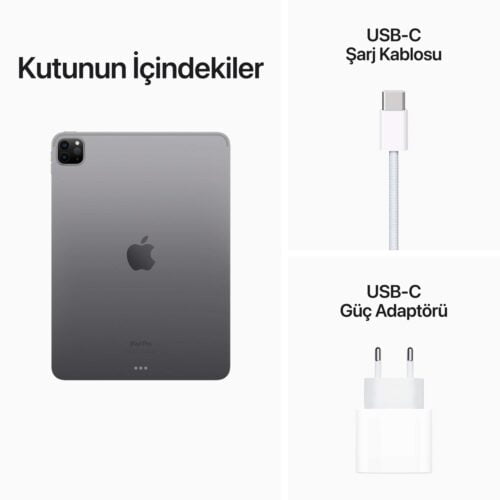 iPad Pro 11 inç Wi‑Fi 512GB Uzay Grisi (4.Nesil) MNXH3TU/A-Teşhir -10