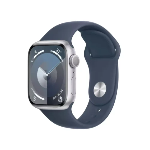 Apple Watch Series 9 GPS 41mm Gümüş Alüminyum Kasa Fırtına Mavisi Spor Kordon M/L MR913TU/A -1