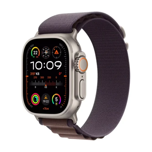 Apple Watch Ultra 2 GPS + Cellular 49mm Titanyum Kasa Indigo Alpine Loop M MRET3TU/A -1