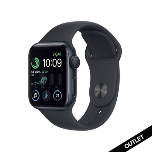 Apple Watch SE GPS 40mm Gece Yarısı Alüminyum Kasa - Gece Yarısı Spor Kordon MNJT3TU/A-Teşhir -1