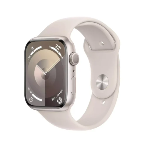 Apple Watch Series 9 GPS 45mm Yıldız Işığı Alüminyum Kasa Yıldız Işığı Spor Kordon S/M MR963TU/A -1