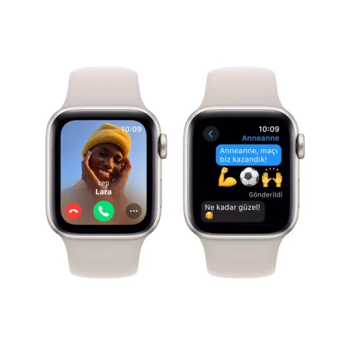 Apple Watch SE GPS 40mm Yıldız Işığı Alüminyum Kasa Yıldız Işığı Spor Kordon S/M MR9U3TU/A -4