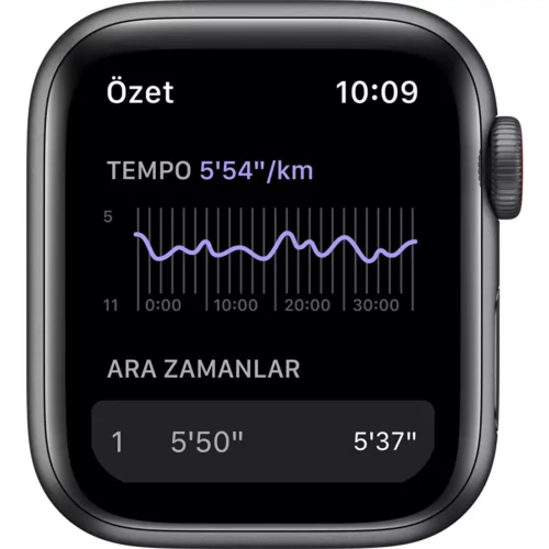 Apple Watch Nike SE GPS 40mm Uzay Grisi Alüminyum Kasa - Antrasit Siyah Spor Kordon MKR53TU/A-Teşhir -5