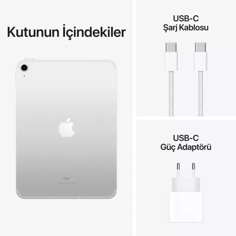 iPad 10.9 inç Wi-Fi + Cellular 64GB Gümüş MQ6J3TU/A -8