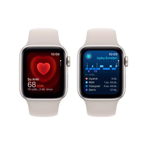 Apple Watch SE GPS 40mm Yıldız Işığı Alüminyum Kasa Yıldız Işığı Spor Kordon S/M MR9U3TU/A -5