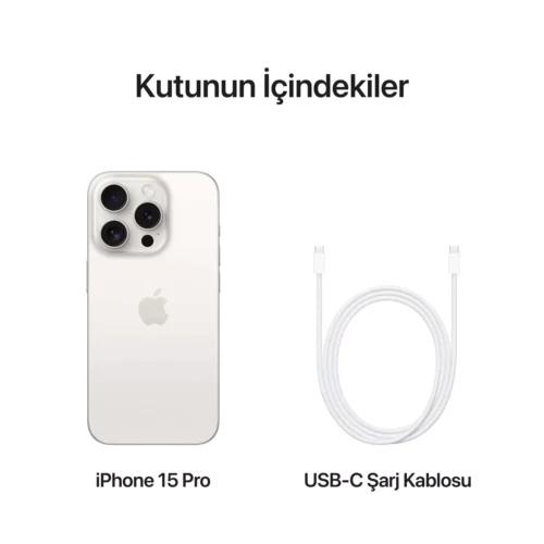 iPhone 15 Pro 1TB Beyaz Titanyum MTVD3TU/A -9