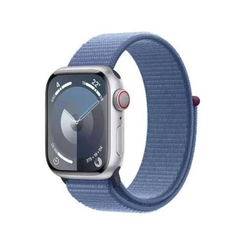Apple Watch Series 9 GPS + Cellular 41mm Gümüş Alüminyum Kasa Buz Mavisi Spor Loop MRHX3TU/A -1