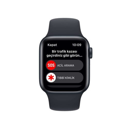 Apple Watch SE GPS 40mm Gece Yarısı Alüminyum Kasa - Gece Yarısı Spor Kordon MNJT3TU/A-Teşhir -7