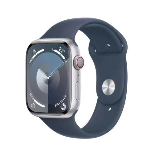 Apple Watch Series 9 GPS + Cellular 45mm Gümüş Alüminyum Kasa Fırtına Mavisi Spor Kordon M/L MRMH3TU/A -1