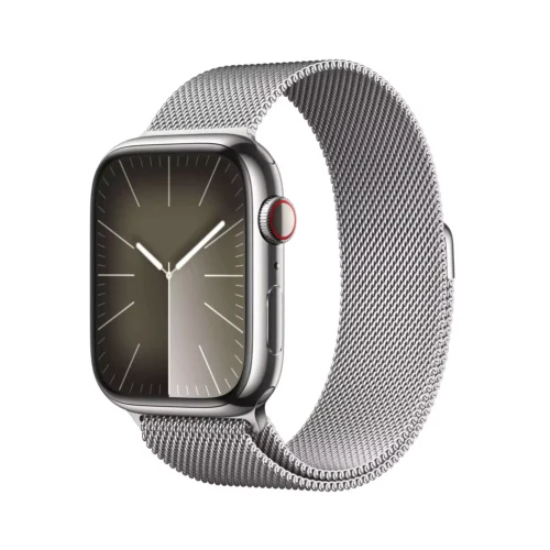 Apple Watch Series 9 GPS + Cellular 45mm Gümüş Paslanmaz Çelik Kasa Gümüş Milano Loop MRMQ3TU/A -1