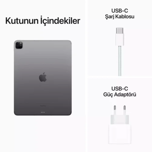 iPad Pro 12.9 inç Wi‑Fi + Cellular 256GB Uzay Grisi MP203TU/A -9