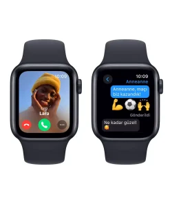 Apple Watch SE GPS 40mm Gece Yarısı Alüminyum Kasa Gece Yarısı Spor Kordon S/M MR9X3TU/A -4