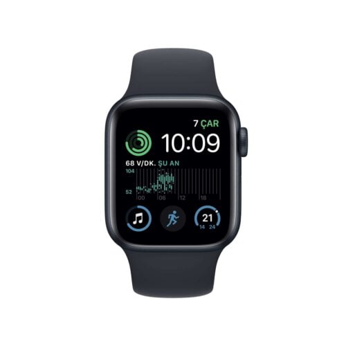 Apple Watch SE GPS 40mm Gece Yarısı Alüminyum Kasa - Gece Yarısı Spor Kordon MNJT3TU/A-Teşhir -3