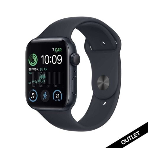 Apple Watch SE GPS 44mm Gece Yarısı Alüminyum Kasa - Gece Yarısı Spor Kordon MNK03TU/A-Teşhir -1