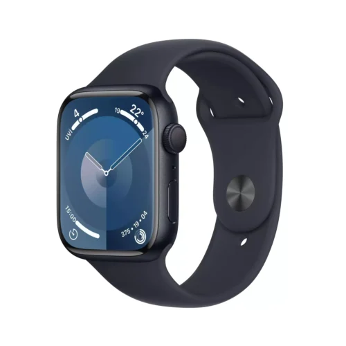 Apple Watch Series 9 GPS 45mm Gece Yarısı Alüminyum Kasa Gece Yarısı Spor Kordon S/M MR993TU/A -1