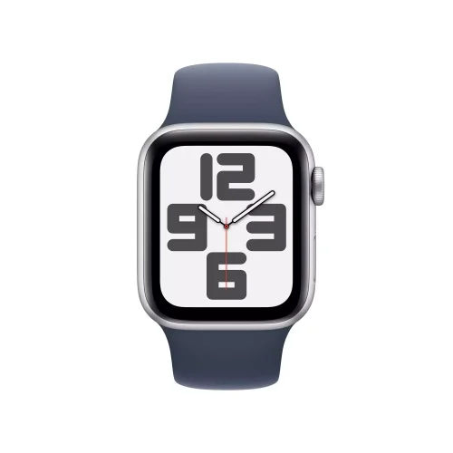 Apple Watch SE GPS 40mm Gümüş Alüminyum Kasa Fırtına Mavisi Spor Kordon M/L MRE23TU/A -1