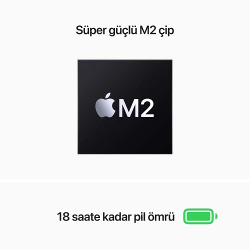 MacBook Air 13.6 inc M2 8CPU 8GPU 16GB 256GB Uzay Grisi Z15S00120-Teşhir -5