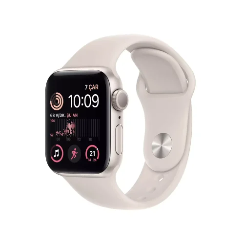 Apple Watch SE GPS 40mm Yıldız Işığı Alüminyum Kasa - Yıldız Işığı Spor Kordon MNJP3TU/A -1