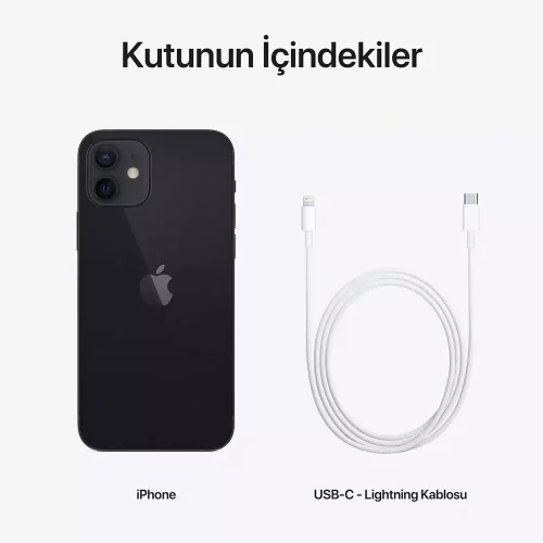 iPhone 12 Siyah 64GB MGJ53TU/A-Teşhir -5