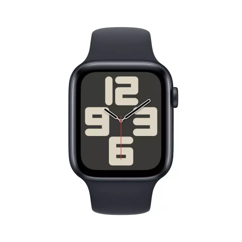 Apple Watch SE GPS 44mm Gece Yarısı Alüminyum Kasa Gece Yarısı Spor Kordon S/M MRE73TU/A -1