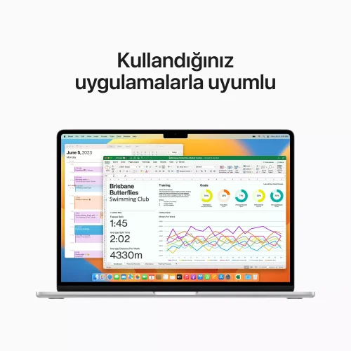 MacBook Air 15.3 inc M2 8CPU 10GPU 8GB 256GB Gümüş MQKR3TU/A -7