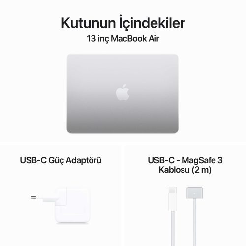 MacBook Air 13.6 inc M3 8CPU 8GPU 8GB 256GB Gümüş MRXQ3TU/A -9