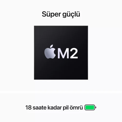 MacBook Air 15.3 inc M2 8CPU 10GPU 16GB 256GB Uzay Grisi 70W Z18L000V0 - Teşhir -4