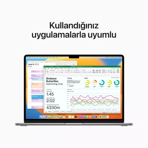 MacBook Air 15.3 inc M2 8CPU 10GPU 16GB 256GB Uzay Grisi 70W Z18L000V0 - Teşhir -7