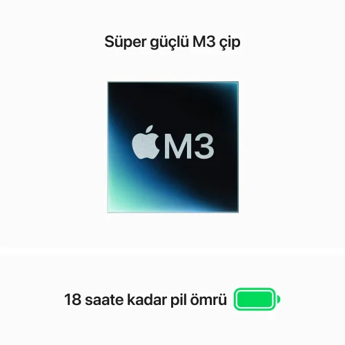 MacBook Air 15 inc M3 8CPU 10GPU 16GB 512GB Gece Yarısı MXD43TU/A -4