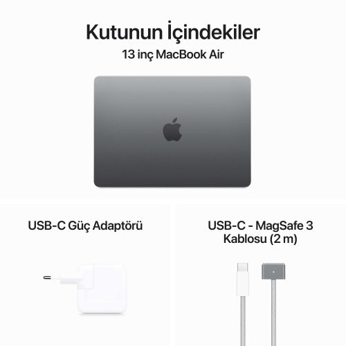 MacBook Air 13.6 inc M3 8CPU 10GPU 24GB 1TB Uzay Grisi Z1G500095 -9