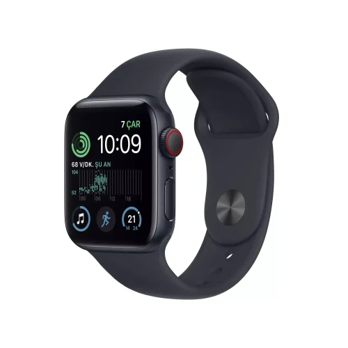 Apple Watch SE GPS + Cellular 40mm Gece Yarısı Alüminyum Kasa - Gece Yarısı Spor Kordon MNPL3TU/A -1