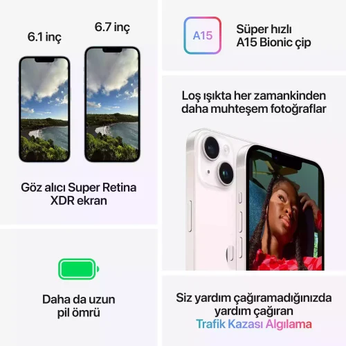 iPhone 14 Plus 128GB Gece Yarısı MQ4X3TU/A-Teşhir -6