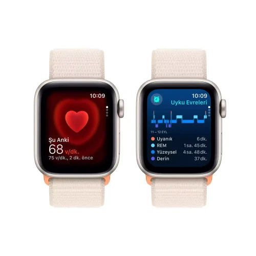 Apple Watch SE GPS + Cellular 40mm Yıldız Işığı Alüminyum Kasa Yıldız Işığı Spor Loop MRG43TU/A -4