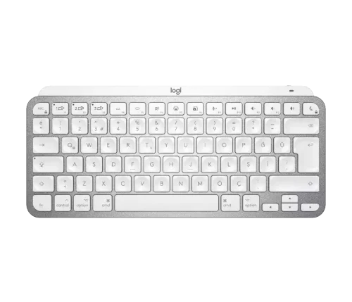 Logitech MX Keys Mini Mac için Gelişmiş Kablosuz Klavye İngilizce Q Gri-Beyaz 920-010526 -1