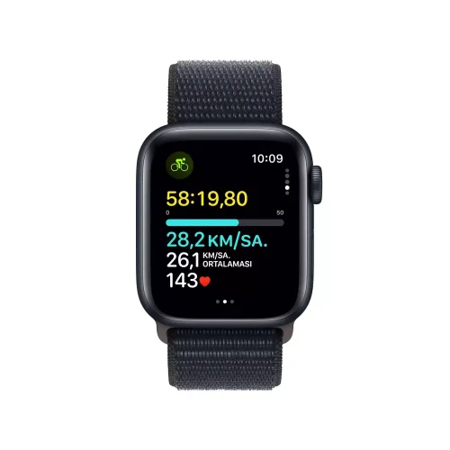 Apple Watch SE GPS + Cellular 40mm Gece Yarısı Alüminyum Kasa Gece Yarısı Spor Loop MRGE3TU/A -2