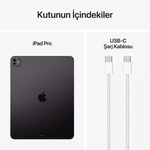 iPad Pro 13 inç WiFi + Cellular 256GB Standart Cam Uzay Siyahı MVXR3TU/A -10