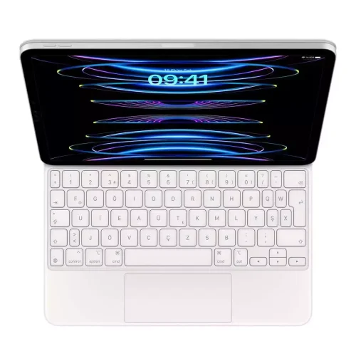 11 inç iPad Pro (4. nesil) ve iPad Air (5. nesil) için Magic Keyboard Türkçe F Klavye Beyaz MJQJ3TU/A -1