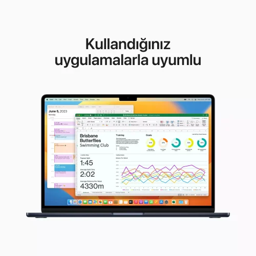 MacBook Air 15.3 inc M2 8CPU 10GPU 8GB 512GB Gece Yarısı MQKX3TU/A -7