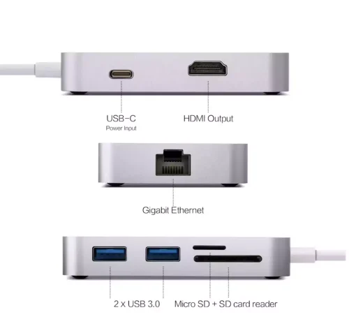 Minix USB-C 7 in 1 Multiport Adaptör Gümüş MINIX NEO-C-GSI -3