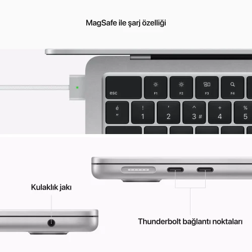 MacBook Air 13.6 inc M2 8CPU 10GPU 8GB 512GB Gümüş MLY03TU/A -7