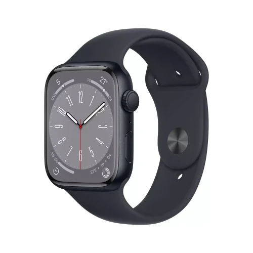 Apple Watch Series 8 GPS 45mm Gece Yarısı Alüminyum Kasa - Gece Yarısı Spor Kordon MNP13TU/A-Teşhir -2