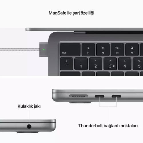 MacBook Air 13.6 inc M2 8CPU 8GPU 8GB 256GB Uzay Grisi MLXW3TU/A -7