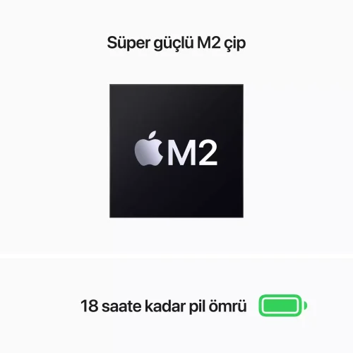 MacBook Air 13.6 inc M2 8CPU 8GPU 8GB 256GB Gece Yarısı MLY33TU/A-Teşhir -4