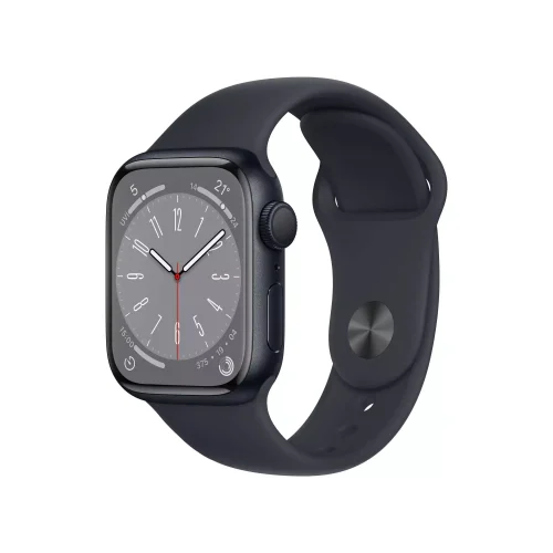 Apple Watch Series 8 GPS 41mm Gece Yarısı Alüminyum Kasa - Gece Yarısı Spor Kordon MNP53TU/A-Teşhir -4