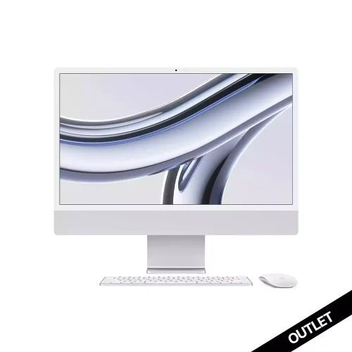 iMac 24 inc 4.5K M3 8CPU 10GPU 8GB 512GB Gümüş MQRK3TU/A - TEŞHİR -1