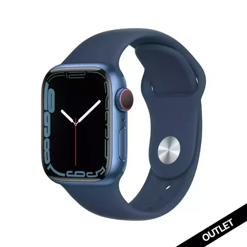 Apple Watch Series 7 GPS 41mm Mavi Alüminyum Kasa - Abis Mavi Spor Kordon MKHU3TU/A-Teşhir -1