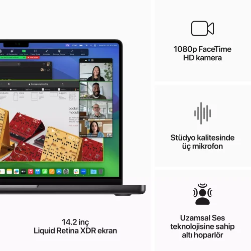 MacBook Pro 14 inc M3 Pro 12CPU 18GPU 18GB 1TB Uzay Siyahı MRX43TU/A -5